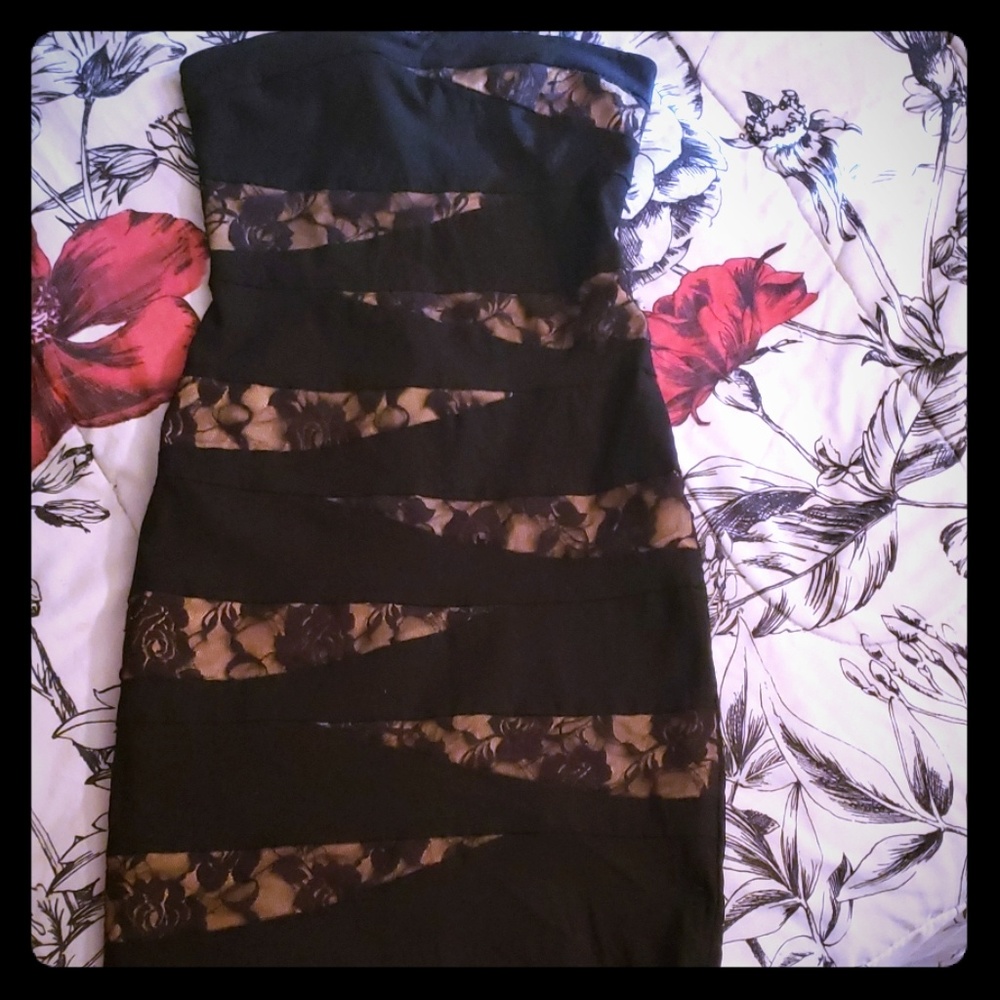 Sexy ruby rox strappless body con cocktail dress